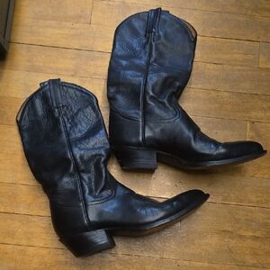 Tony Lama Midnight Black Western Boots